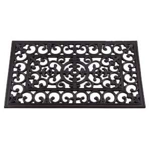  Scroll Recycled Tire Doormat  Rectangle Patio, Lawn 