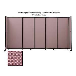   Portable Partition, Wine Fabric, 4 high x 72 long