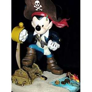  New Disney Pirate Mickey Mouse Big Figurine Statue WDW Fig 