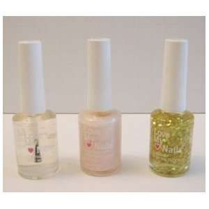 Love My Nails Nail Polish Trio Set in Clear, Candy Kisses and Pot O 