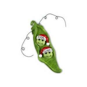 4054 Pea Pod Family W/ 2 Peas Personalized Christmas Holiday ornament
