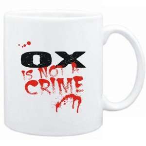   Mug White  Being a  Ox is not a crime  Animals