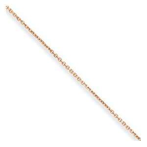 14k Rose Gold 1.0mm Cable Chain Necklace   20 Inch 