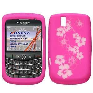  Laser Glow Hot Pink Hibiscus Gel Skin Case for Blackberry 