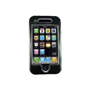 iPhone 3G Black Aluminum Insert Polycarbonate Case Cover + Bonus Young 