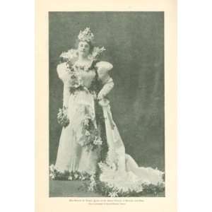   1897 Print Blanche E Wright Queen of Denver Festival 