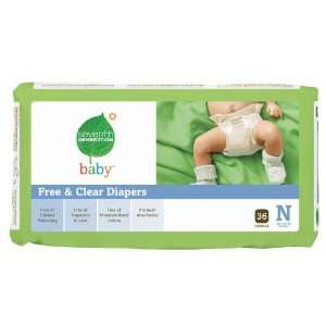  Generation Free & Clear Newborn Diapers   Case of 4 Packs Baby