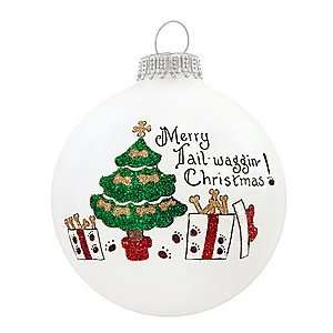  Tail waggin Christmas Heart Gifts Ornament