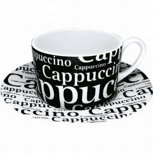  Konitz Writing Cappuccino Cup and Saucer