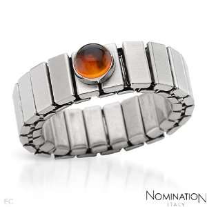  Nomination Italy Simulated Gems Stainless Steel Ring 