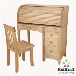  Kidkraft KKR_26762 Roll Top Desk & Chair   Natural