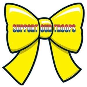  Support Our Troops Yellow Ribbon 10 inch Cutout 5 Per Pack 
