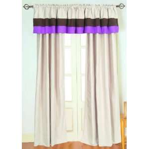 All Curtain Sets Lavender Avenue Micro Suede Drapery Panel w/ Tassels 