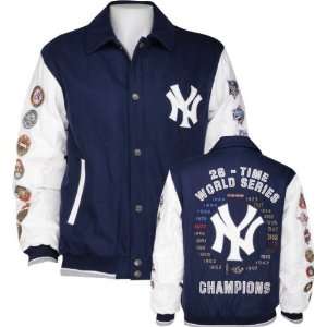  New York Yankees Commemorative Wool and Leather Varsity Jacket 