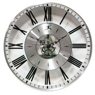 11 Round Wall Clock, Modern Contemporary, Transaparent Dial, Black 