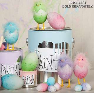   Pastel Easter Standing Feather Chicks in Eggs by Honey & Me  