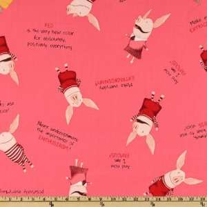  44 Wide Pink Olivia Toss Olivia TV Fabric By The Yard 