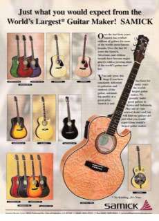2000 PRINT AD Samick GUITAR Just What You Would Expect  