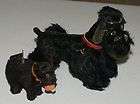   Lot of 2 Black Toy Dogs * Possibly Steiff Poodle * Wind Up Dog Wags