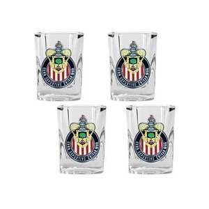  Club Deportivo Chivas Usa 4 Piece Square Shot Glass Set 