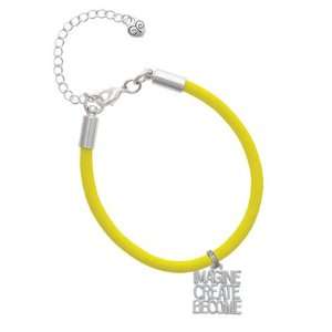   , Create, Become Charm on a Yellow Malibu Charm Bracelet Jewelry