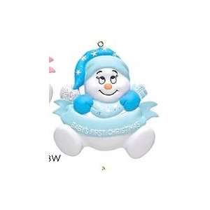   Christmas snowman Personalized Christmas Holiday Ornament Home