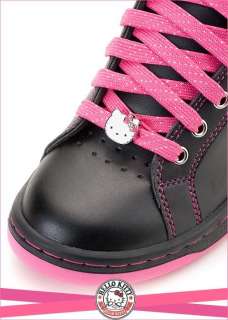 Sanrio Hello Kitty Ladys High Profile Style Casual Shoes Black Peach 