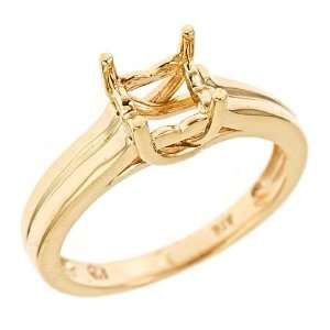    14K Yellow Gold Engagement Semi Mount Ring Setting 6 Jewelry
