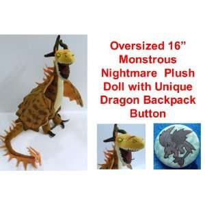  Plush How to Train Your Dragon Firedrake Monstrous Nightmare Dragon 