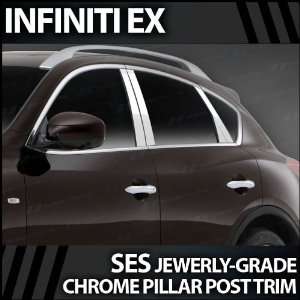  2008 2012 Infiniti EX 8pc. SES Chrome Pillar Trim Covers 
