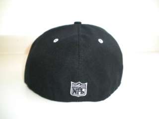 NEW MENS NFL GREEN BAY PACKERS BLACK FITTED HAT CAP   Sz 7 1/2  