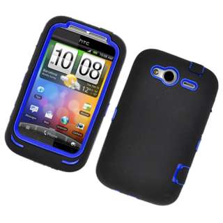 For HTC WILDFIRE S/MARVEL HYBRID Hard/Rubber Protector Cover Case 