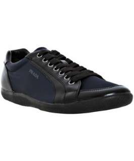 Prada Prada Sport dark blue nylon leather trim sneakers   up 