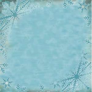  Snowflake 12 x 12 Double Sided Glitter Paper Arts, Crafts 
