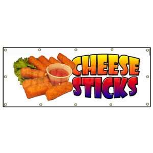  48x120 CHEESE STICKS BANNER SIGN mozzarella concession new fried 
