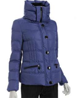 Moncler periwinkle poly down funnel neck jacket   