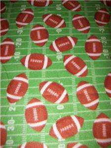   Toddlers Lap Throw Bed Football Field & Ball Fleece Blanket  