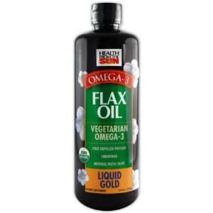  Organic Flax Liquid Gold   8 oz,(Health From The Sun 