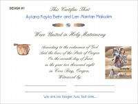 Native American Keepsake Wedding Marriage Certificate  
