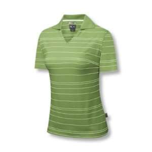Adidas 2007 Womens ClimaLite Variegated Short Sleeve Stripe Golf Polo 