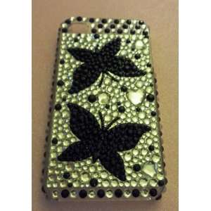  iPhone 4 Case Blink Diamonds Exotic Couple Butterfles in 