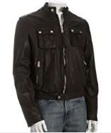 style #306528601 dark brown calf motorcycle jacket