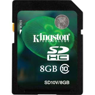 Kingston SD10V/8GB 8GB Class 10 SDHC (SD HC) Memory Card 740617192438 
