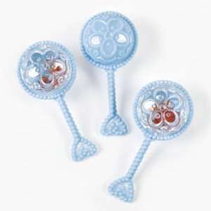  Pastel Blue Mini Rattle Baby Shower Favors(12) Baby
