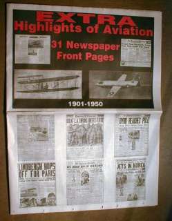 31 headline newspapers 1901 1950 AVIATION HIGHLIGHTS  