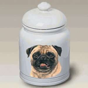    Pug (Fawn) Ceramic Treat Jar 10 High #45022