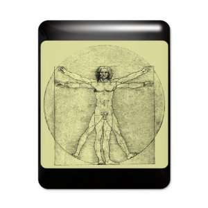  iPad Case Black Vitruvian Man by Da Vinci 