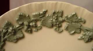 WEDGWOOD china QUEENSWARE Celadon on Cream Dinner Shell  