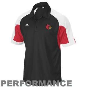   adidas Louisville Cardinals Black Head Coach Polo