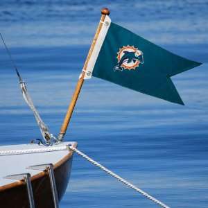    NFL Miami Dolphins 18.5 x 12 Aqua Boat Flag